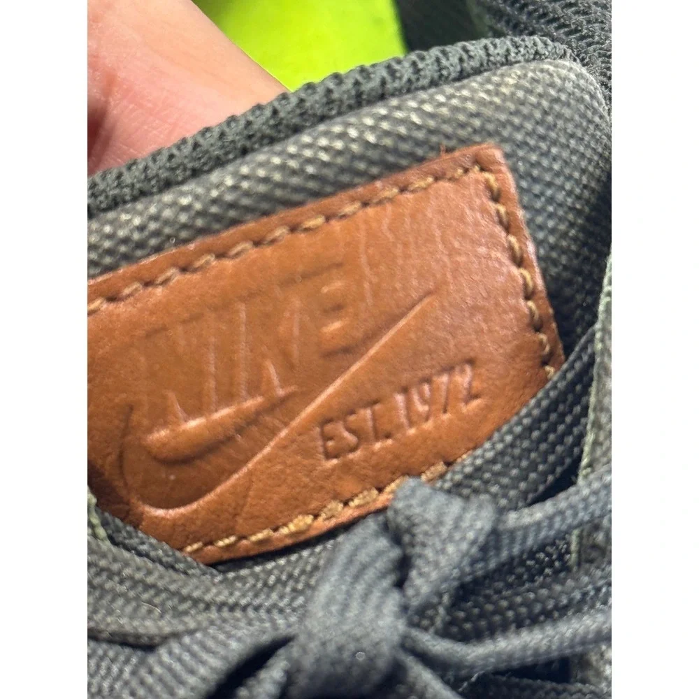 Nike Lunarlon Canvas Sneakers Olive Green Men's‎ Size 8.5 Lace Up Shoes